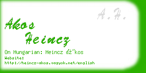 akos heincz business card